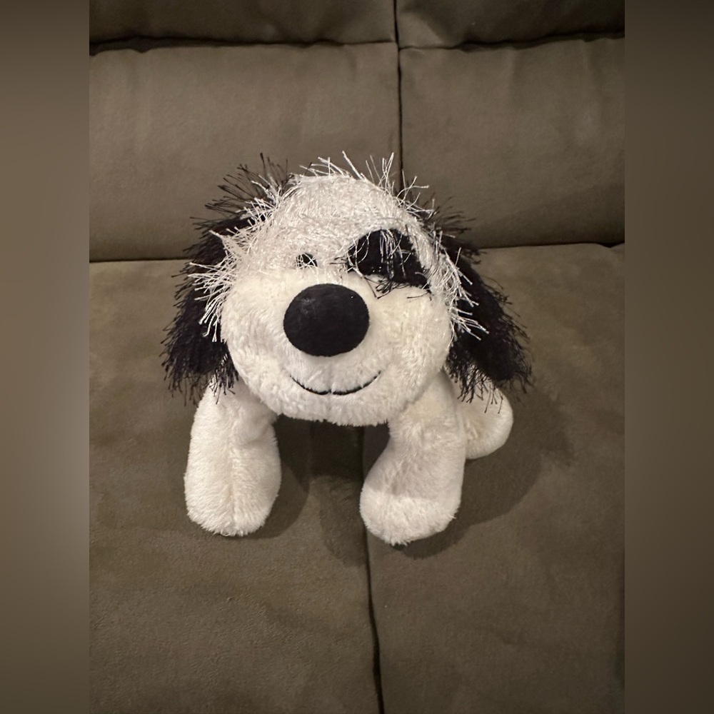 Webkinz black and white cheeky dog plush (no code)